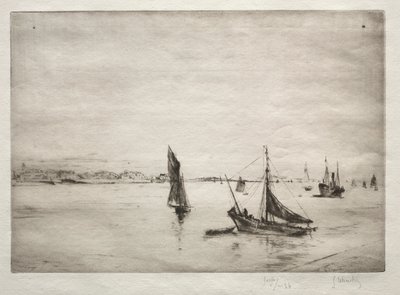Veien til La Rochelle. av Gustave Leheutre