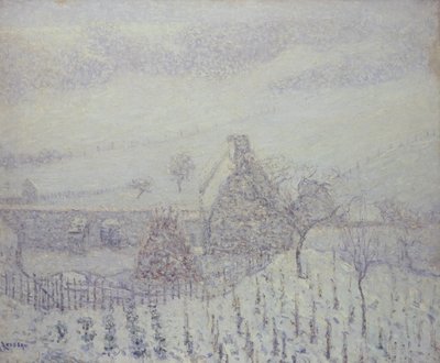 Snøstorm ved Hedouville av Gustave Loiseau