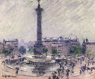 Paris, Place de la Bastille, ca. 1922 av Gustave Loiseau