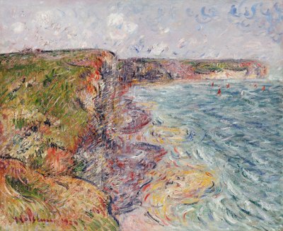 Seilbåter nær klippene, Yport; Seilbåter nær Falaises, Yport, 1924 av Gustave Loiseau