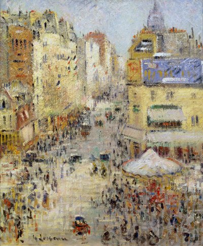 14. juli i Paris, Rue de Clignancourt, 1925 av Gustave Loiseau