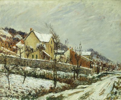 Landsby i snøen; Landsby i snøen, 1911 av Gustave Loiseau