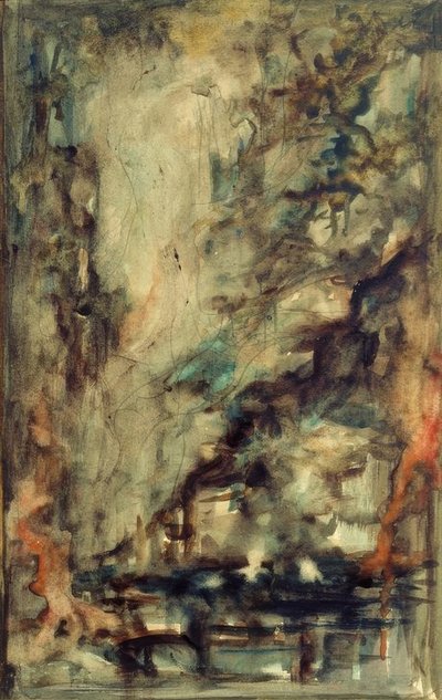 Skisse (for de to eventyrerne og talismanen (?)) av Gustave Moreau