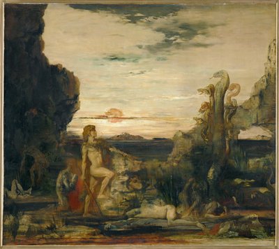 Herkules og Hydraen fra Lernae (maleri på lerret) av Gustave Moreau