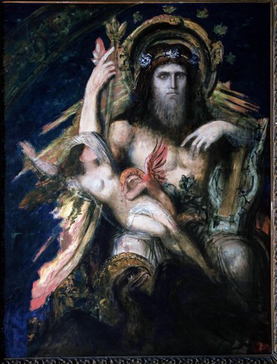 Jupiter (Zeus) og Semelé (sprengt) av Gustave Moreau. av Gustave Moreau