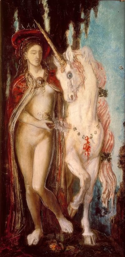 Enhjørningen av Gustave Moreau