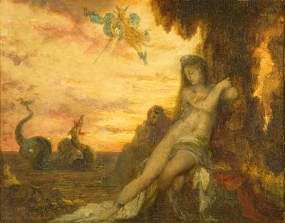 Perseus og Andromeda, ca. 1870 (olje på panel) av Gustave Moreau