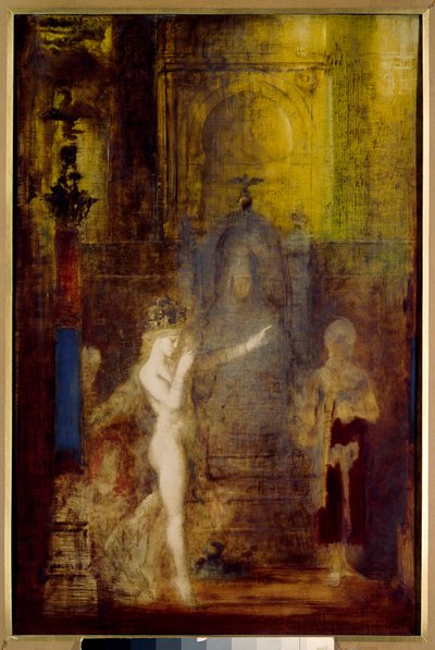 Salome danser foran Herode Salome danser i festsalen til Herode. Herode som sitter på en høy trone er fascinert av magikerens skjønnhet. Maleri av Gustave Moreau (1826-1898) av Gustave Moreau