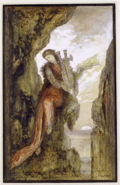 Sappho på klippen av Gustave Moreau