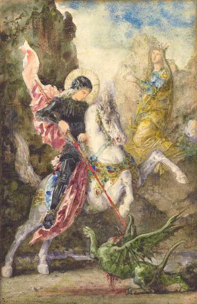 St. George og dragen, 1869 av Gustave Moreau