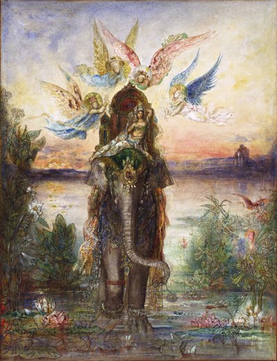 Den hellige elefant Péri av Gustave Moreau