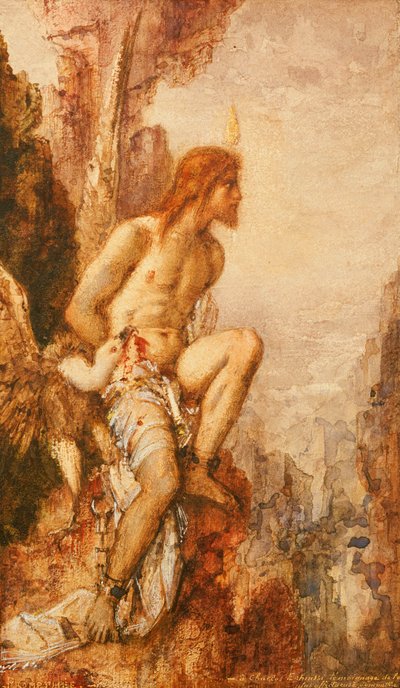 Torturen til Prometheus av Gustave Moreau