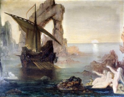 Ulysses og havfruene av Gustave Moreau. av Gustave Moreau