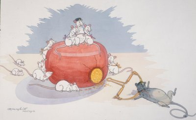 1. uke. / Le Gourmand puni / Cup. v. G.Wendt av Gustave Wendt