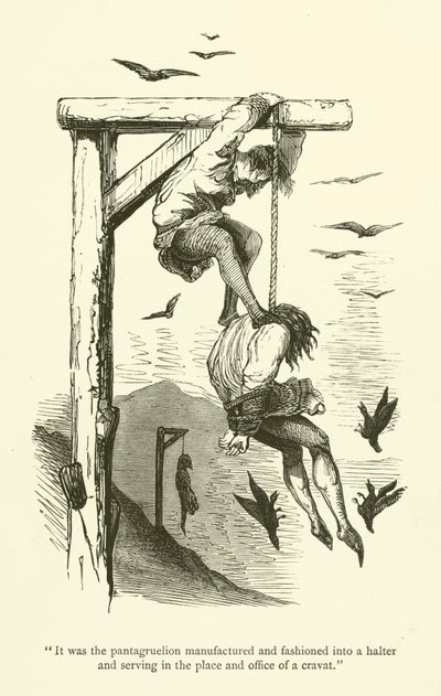 Illustrasjon for verkene til Rabelais av Gustave after Dore