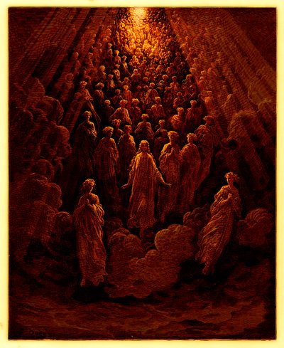 The Angels in the Planet Mercury, illustrasjon fra The Dore Gallery, publisert ca. 1890 (digitalt forbedret bilde) av Gustave after Dore