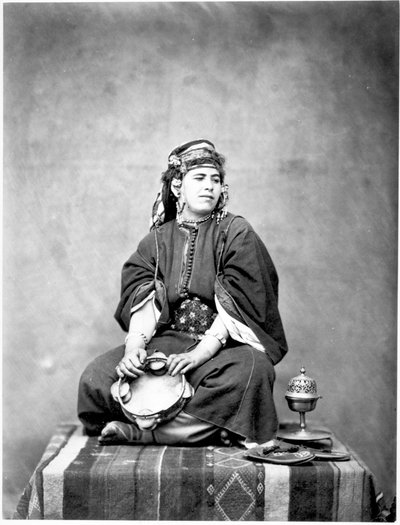 Harem Slave, Algerie, 1859 (albumintrykk fra vått kollosjonsnegativ) av Gustave de Beaucorps