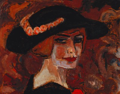 Ung kvinne med hatt; Ung jente i hatt av Gustave de Smet