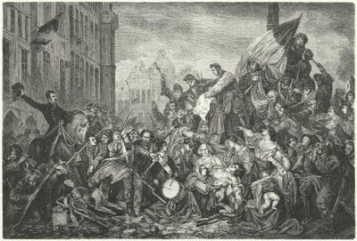 Episode av den belgiske revolusjonen i 1830 av Gustave Wappers