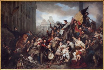 Den belgiske revolusjonen i 1830, 1835 av Gustave Wappers