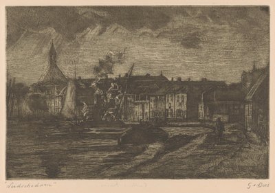 Leidschendam (original tittel på objekt) av Gustave van der Does (signed by artist)