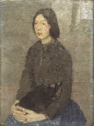 Jente med katt i fanget, av Gwen John