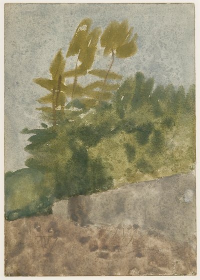 Trær (akvarell, gouache og blyant på papir) av Gwen John