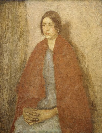 Ung kvinne i et rødt sjal, av Gwen John