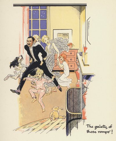 Peter Pan og Wendy: The gaiety of these romps! (farge litho) av Gwynedd M. Hudson