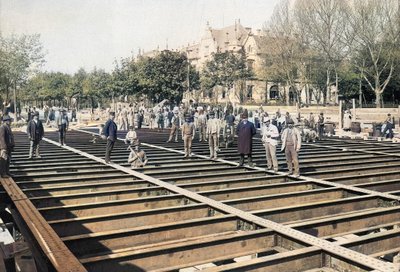 1896-17 jernbane Aréna gate György Klösz 2 (farget) av György Klösz