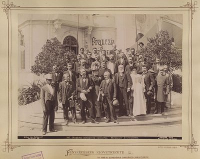 Tusenårsutstillingen, journalister. - Budapest XIV. Fortepan 82827 av György Klösz