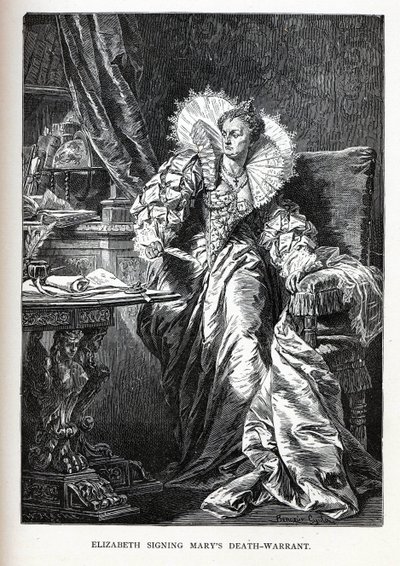Elizabeth signerer Marys dødsdom, 1882 av Gyula Benczúr