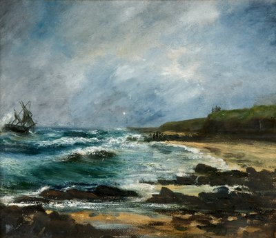 Vraket av den russiske ketchen Julerneck utenfor Marsden Cliffs av H.C.B. Scott