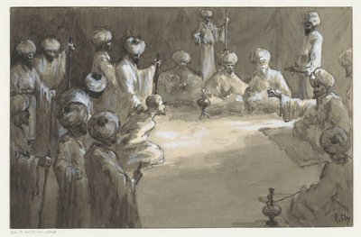 Samling av menn av H.C. Louwerse (signed by artist)