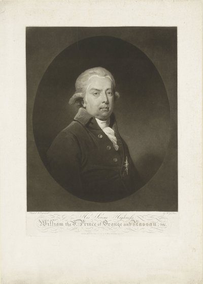 Portrett av William V, Prince of Orange-Nassau av H.G. Does