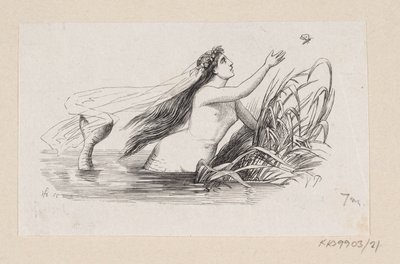 Illustrasjon til "Den lille havfruen" i H.C. Andersen, "Eventyr og historier", bind 1 av H.P. Hansen