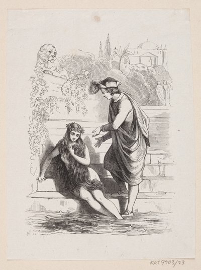 Illustrasjon til "Den lille havfruen" i H.C. Andersen, "Eventyr og historier", bind 1 av H.P. Hansen