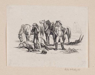 Illustrasjon til "Lille Claus og store Claus" i H.C. Andersen, "Eventyr og historier", bind 1 av H.P. Hansen