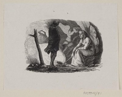 Illustrasjon til «The Garden of Paradise» i H.C. Andersen, "Eventyr og historier", bind 1 av H.P. Hansen