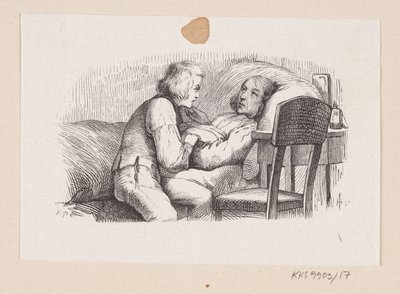 Illustrasjon til «Reisefølget» i H.C. Andersen, "Eventyr og historier", bind 1 av H.P. Hansen