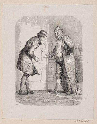 Illustrasjon til «Reisefølget» i H.C. Andersen, "Eventyr og historier", bind 1 av H.P. Hansen