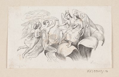 Illustrasjon for "Tommelise" i HC Andersen, "Eventyr og historier", bind 1 av H.P. Hansen