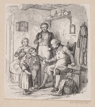Illustrasjon for "Under piletreet" i HC Andersen, "Fairy Tales and Stories", bind 2 av H.P. Hansen
