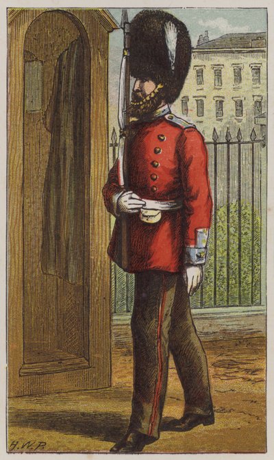 Grenadier (farge litho) av H.W. (after) Petherick
