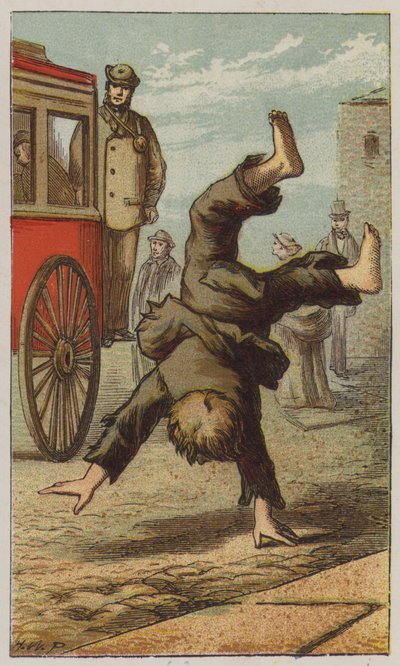 Street Boy (farge litho) av H.W. (after) Petherick