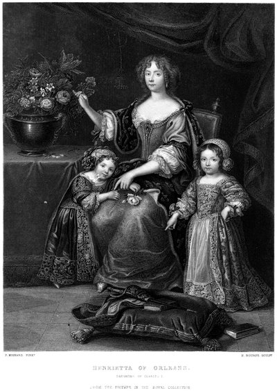 Henrietta av Orleans, datter av Charles I, 1800-tallet. av H. Bourne