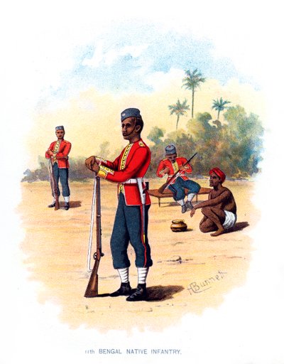 11. bengalske innfødte infanteri, ca 1890. av H. Bunnett