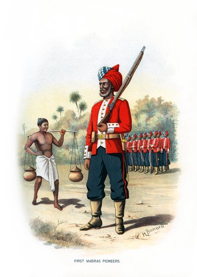 First Madras Pioneers, c1890. av H. Bunnett