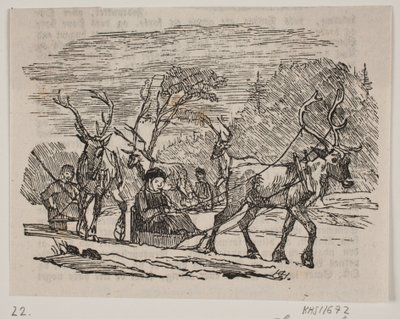 Kanefart med reinsdyr av H. C. Henneberg