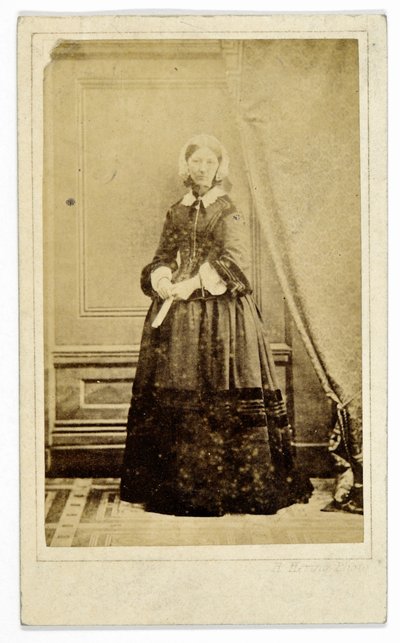 Carte-de-visite av Florence Nightingale, ca. 1858 (bw-bilde) av H. Hering